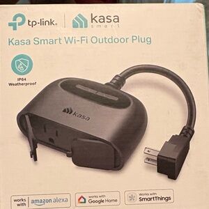 TP-Link Kasa Black Smart Outdoor Plug